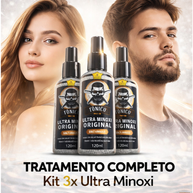 Kit 3x Tônico Capilar D’Lust Ultra 120ml Original Cabelo Barba Sobrancelha Unissex