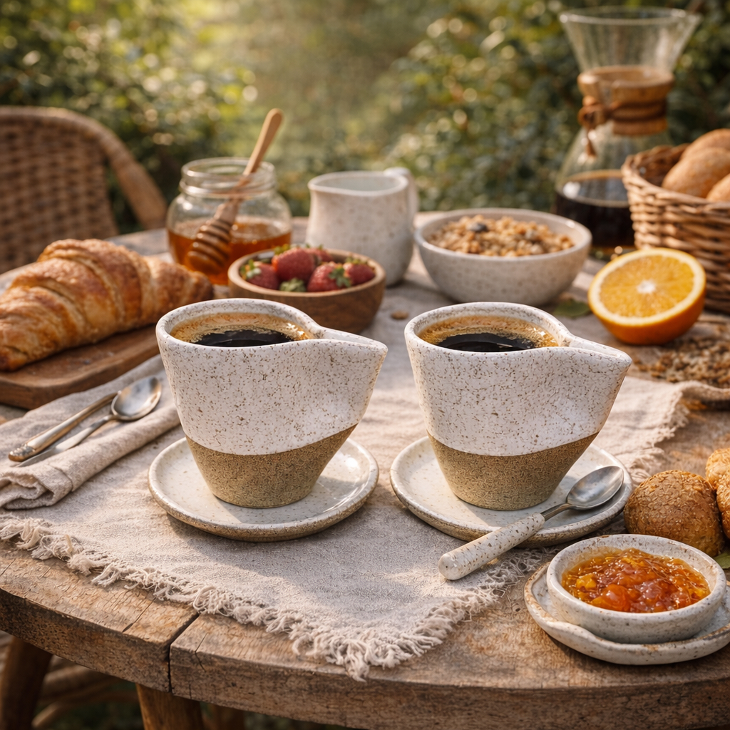 XÍCARA 110ML ANDORINHA BRANCA EM CERÂMICA ARTESANAL /CAFÉ CHÁ LOUÇA EXPRESSO DECORAÇÃO LOUÇA / CASAL