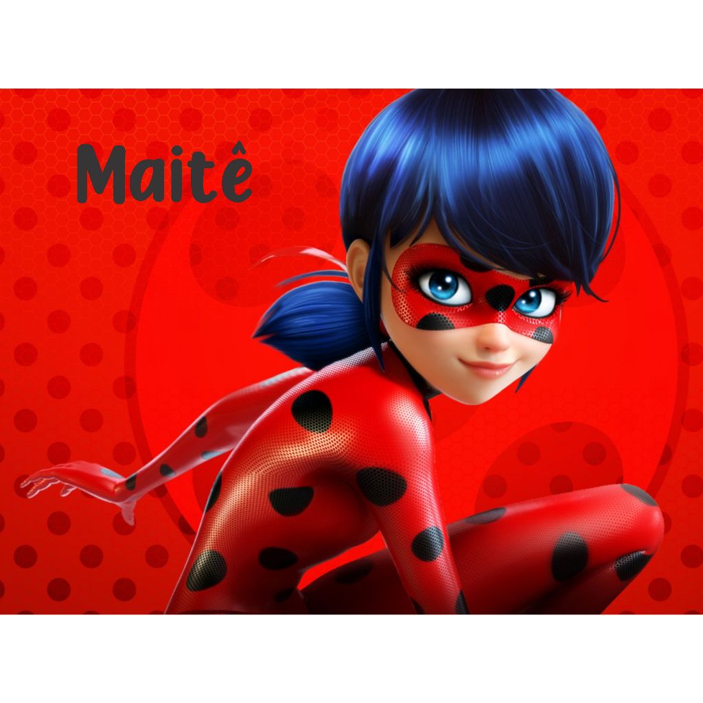 Toalha Jogo Americano Personalizado IMPERMEÁVEL fácil limpar ESCOLAR dobrável lancheira-LADYBUG