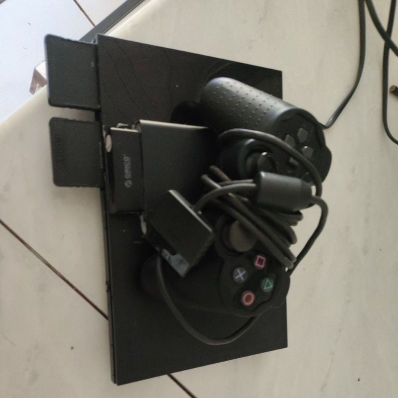 PlayStation 2 Slim desbloqueado +1 controle +5 jogos