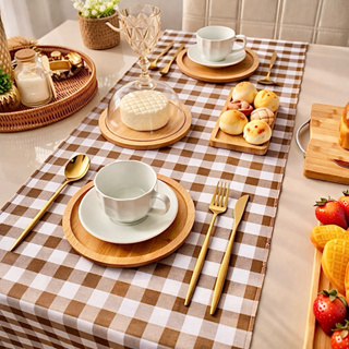 Caminho de Mesa Bege Xadrez Festa Junina 140cm x 40cm Pronta Entrega em Oferta na Shopee