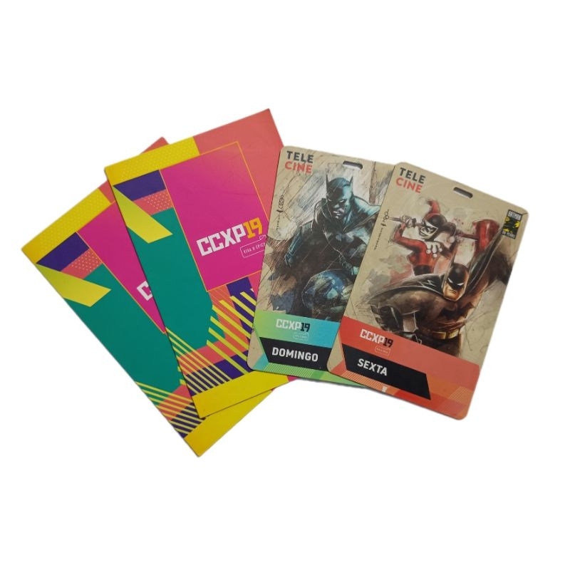 kit credencial card colecionável the batman 80 anos ccxp 2019 dc comics arlequina nerd geek