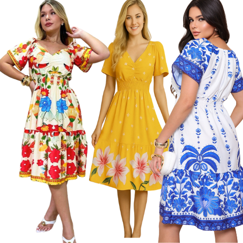 Vestido Curto soltinho Leve y Fresco