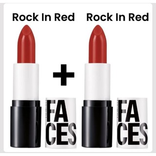 Batons Natura Faces Rock In Red Cremoso Multimix 3,5g cada (02 unidades)