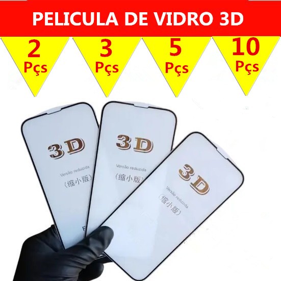 Película 3D Vidro Para Samsung Galaxy A01/A02s/A03/A10/A11/A12/A22/A31/A32/A52/A51/A72 Cobre toda a tela 100%