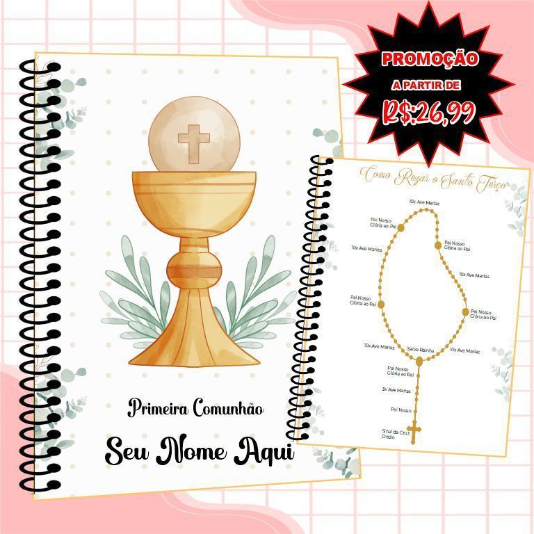 Caderno Eucaristia (Minha Primeira Comunhão)