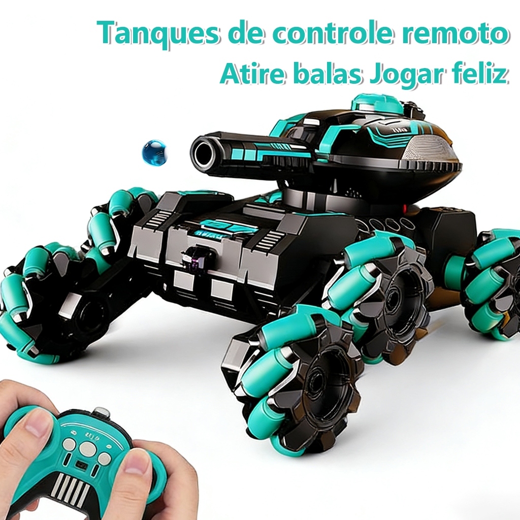 Carrinho Controle Remoto Acrobático Stunt Racing Drift Gira 360 Atire balas