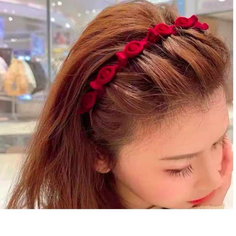 Tiara De Argola De Cabelo Trançada Com Testa De Veludo Vintage