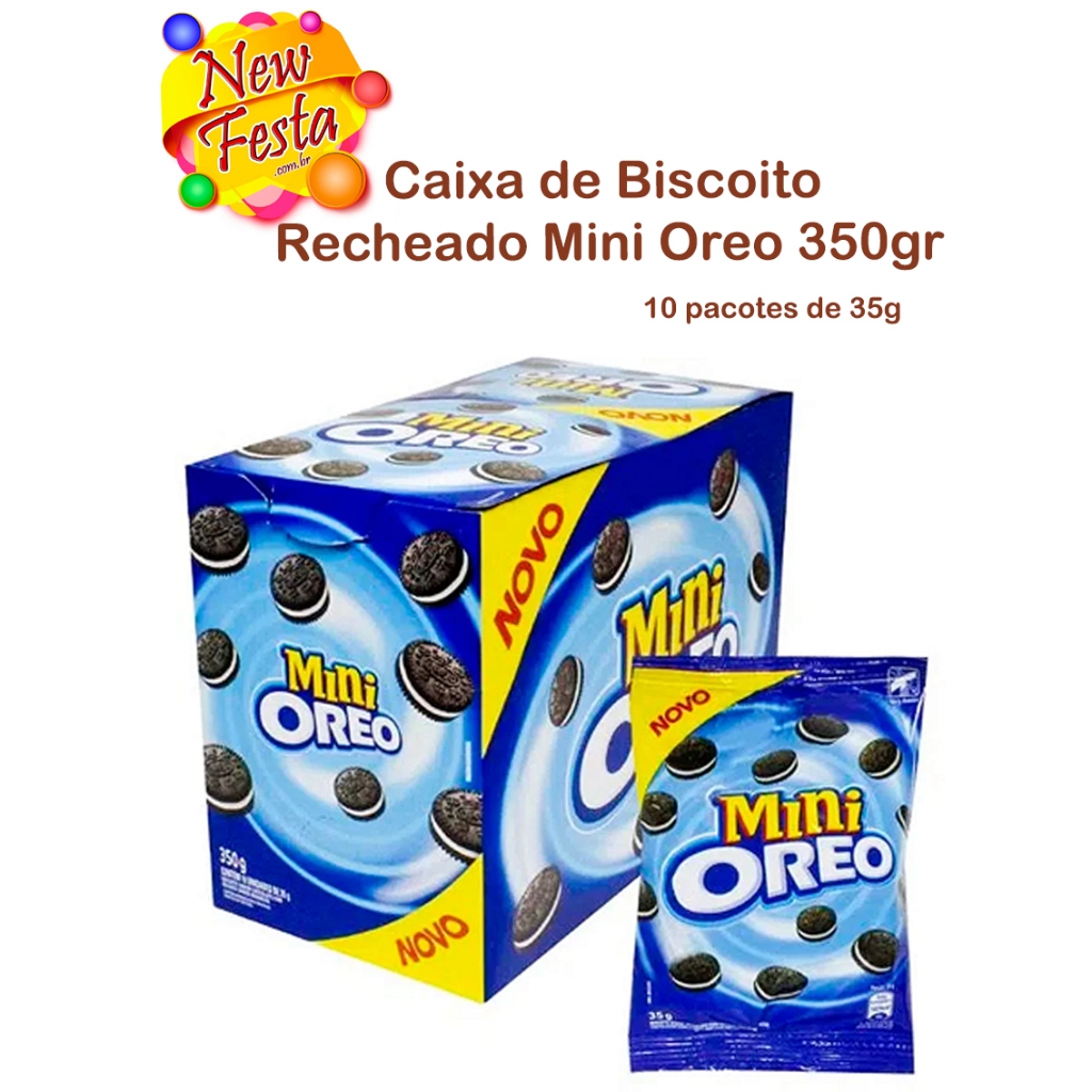 Mini Oreo caixa 350gr 10 unidades de 35g