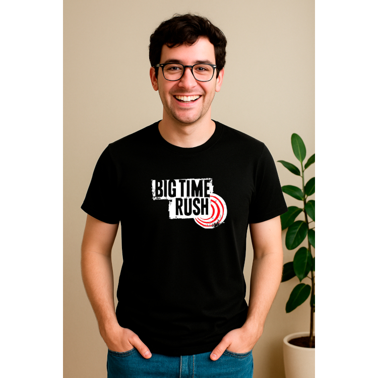 Camiseta Masculina Estampa Tema Boy Band Big Time Rush Logo