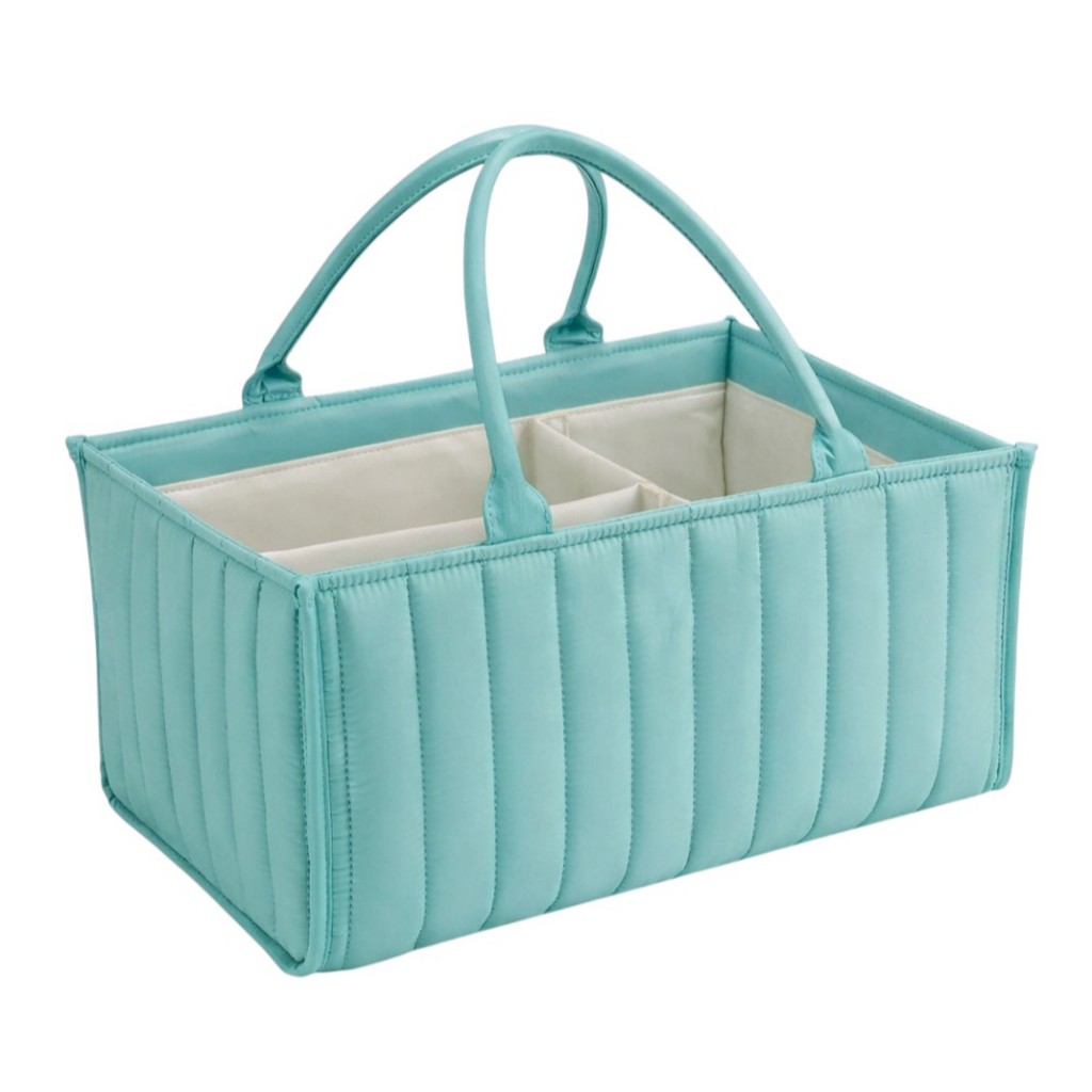 Bolsa Organizadora de Fraldas Bebê Mamadeira Carrinho Maternidade Canelado