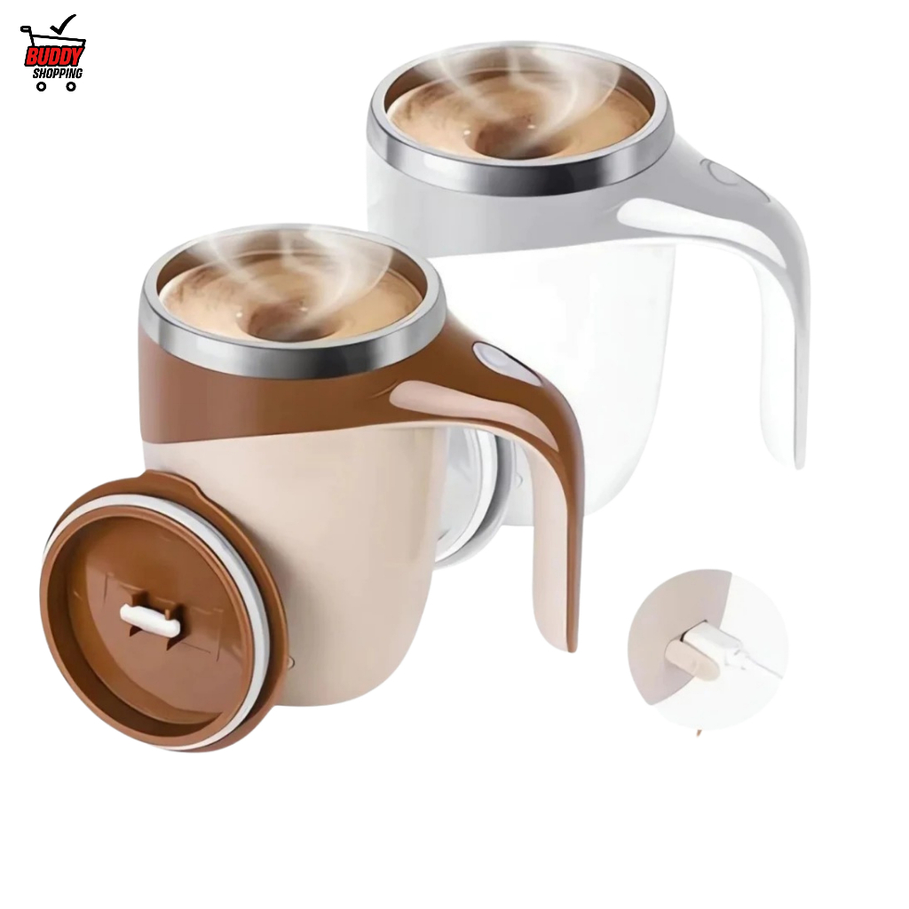 Caneca Misturadora Automática Elétrica USB Bateria Recarregável Mixer Café 380ml em Oferta na Shopee