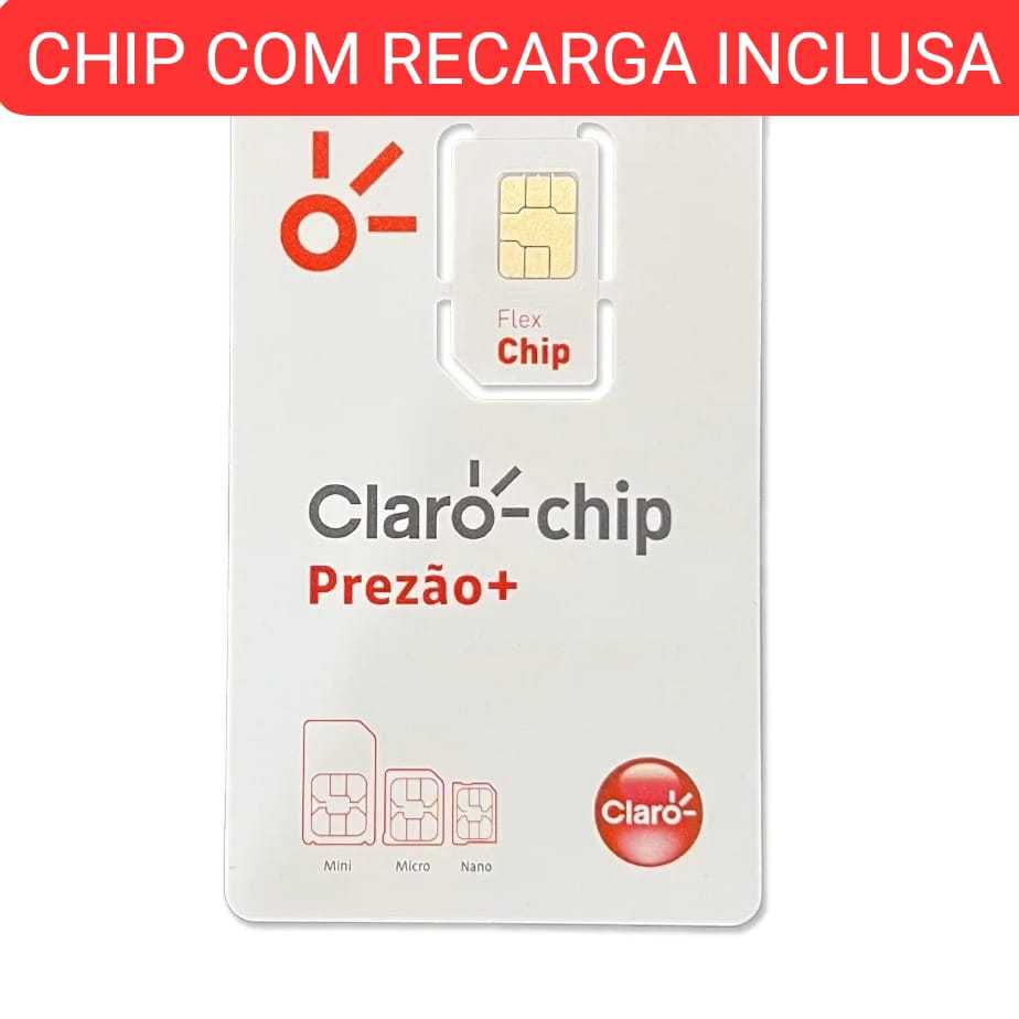 Chip Claro Prezão + RECARGA Chip 4G\5G triplo corte DDD Automático (WhatsApp ilimitado) em Oferta na Shopee