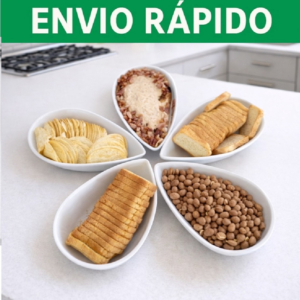 Kit 10 Petisqueiras Pétala Gota Canoa Petisco Churrasco Festa Frios Servir Amendoim Caldo Bar Porção