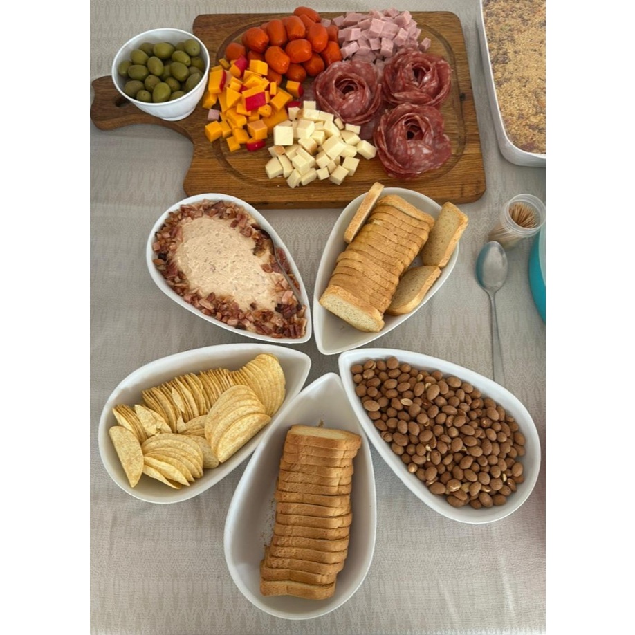 Kit 5 a 50 Petisqueiras Pétala Gota Canoa Petisco Churrasco Festa Frios Servir Amendoim Caldo Porção