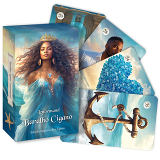 Baralho Cigano Tarot Lenormand Ed. Império das Águas Idioma Português, 40 cartas + livreto + caixa em Oferta na Shopee