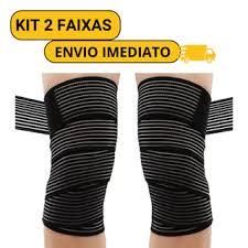 KIT COM 2 UNIDADES - FAIXA DE COMPRESSÃO ELÁSTICA - 7,5cm x 120cm - Joelho/Tornozelo/Panturrilha TOP