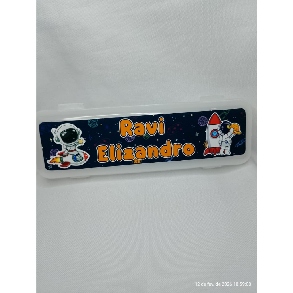 Astronauta Estojo escolar Porta Escova de Dentes Personalizado Volta as Aulas em Oferta na Shopee