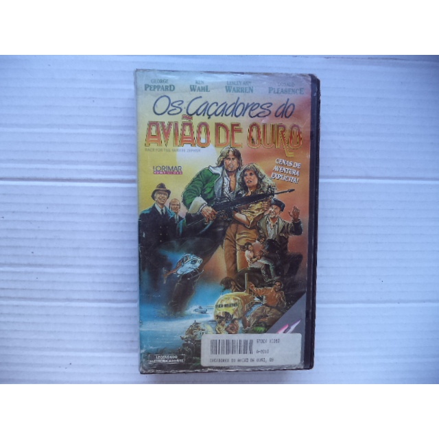 Fita Vhs Os Caçadores do Avião de Ouro Original Legendado aventura