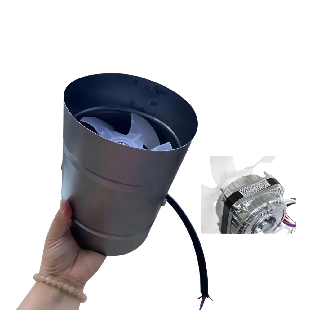 Imagem Exaustor Churrasqueira 150mm Bivolt Motor Alto Desempenho Para Chaminé Duto de Fumaça