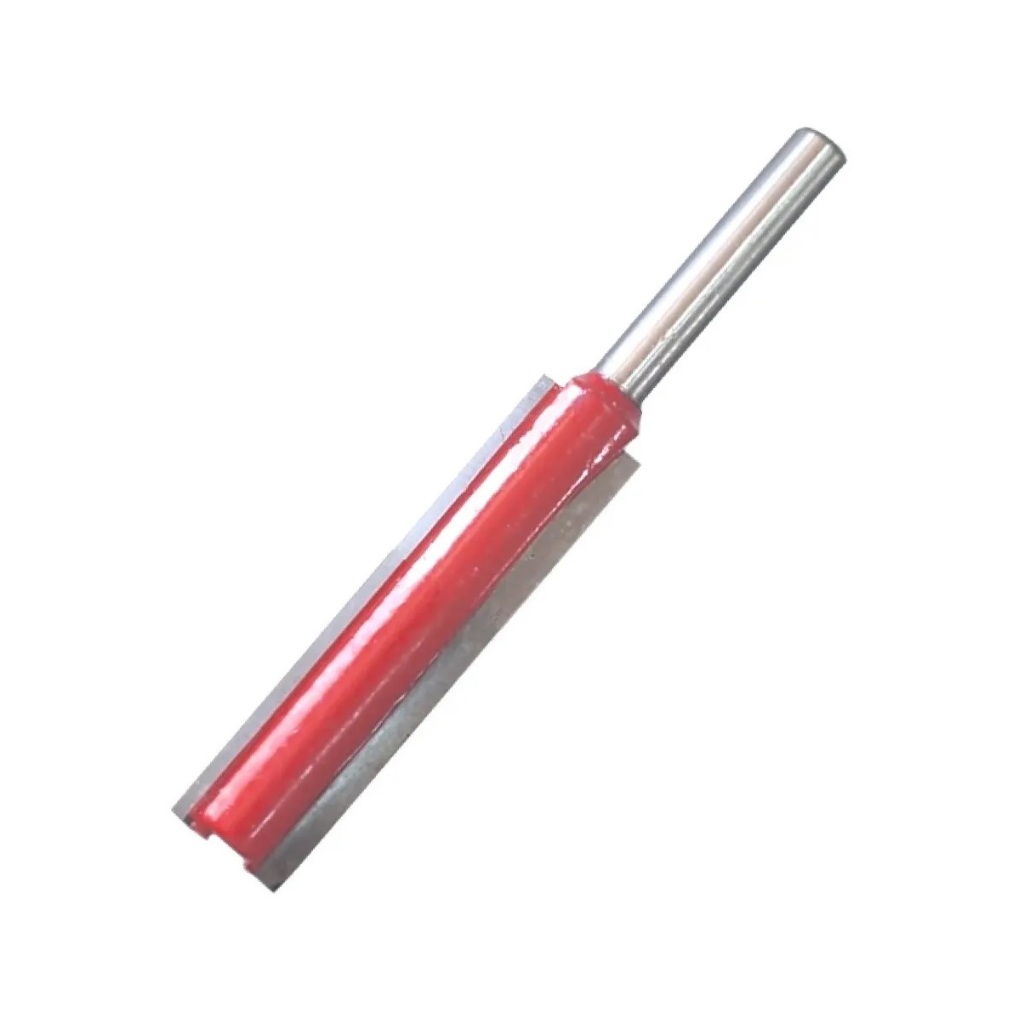 Fresa Reta Para Tupia 1/2 X 63,5mm Haste 6mm Corte Duplo Madeira Metal Duro