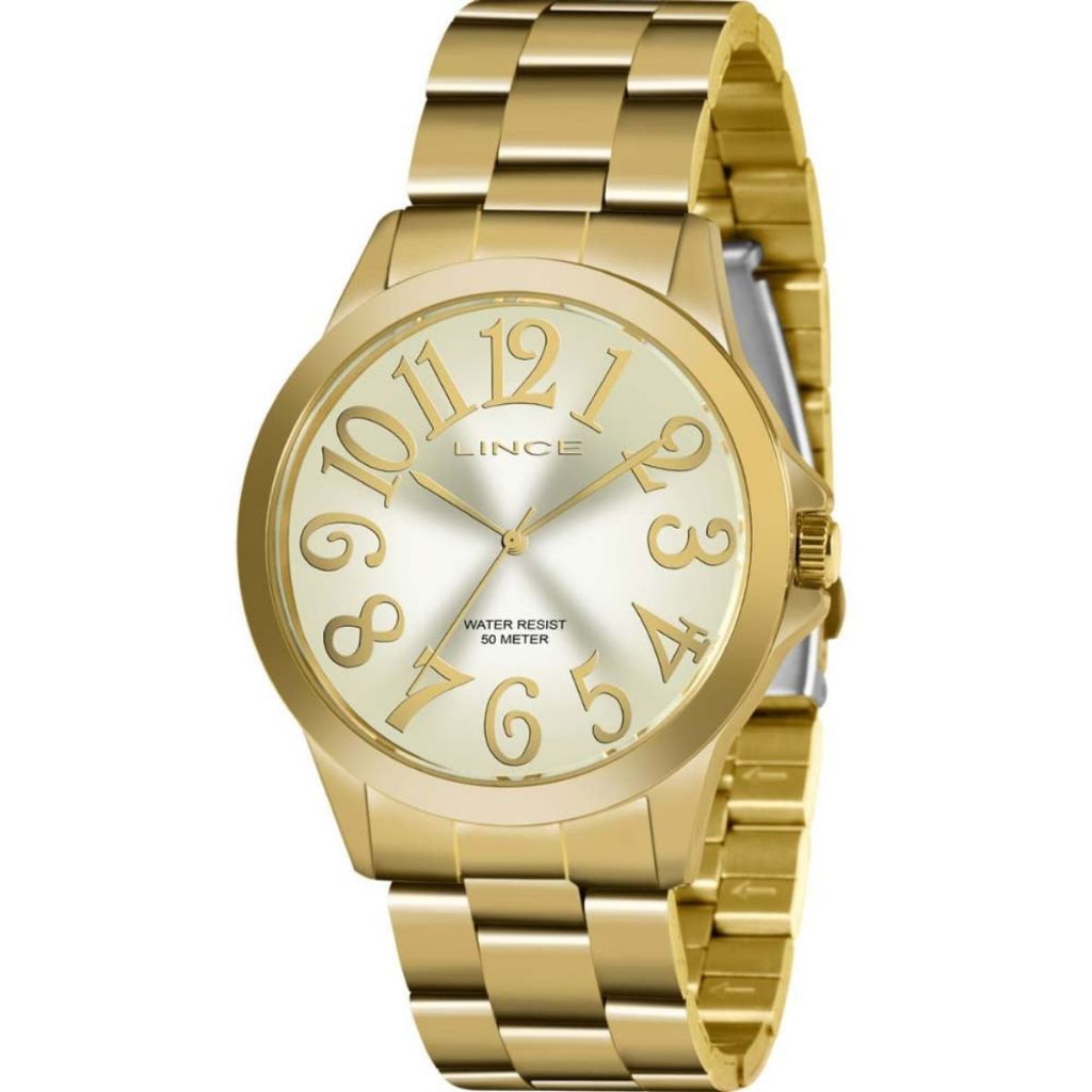 RELÓGIO LINCE FEMININO DOURADO LRGJ126L C2KX