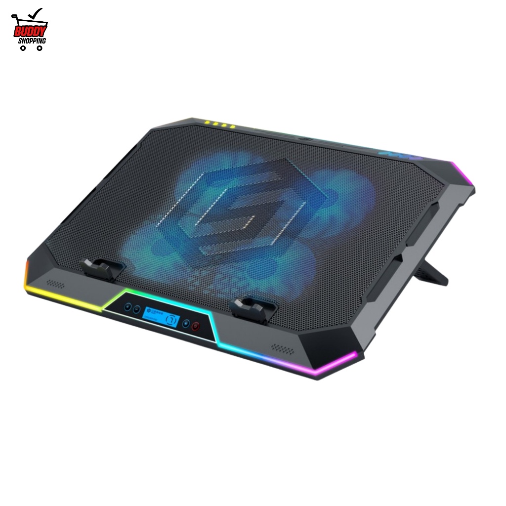 Base Refrigerada Gamer para Notebook com LED RGB | 4 Coolers de Alta Velocidade RPM | Conexão USB Plug and Play em Oferta na Shopee