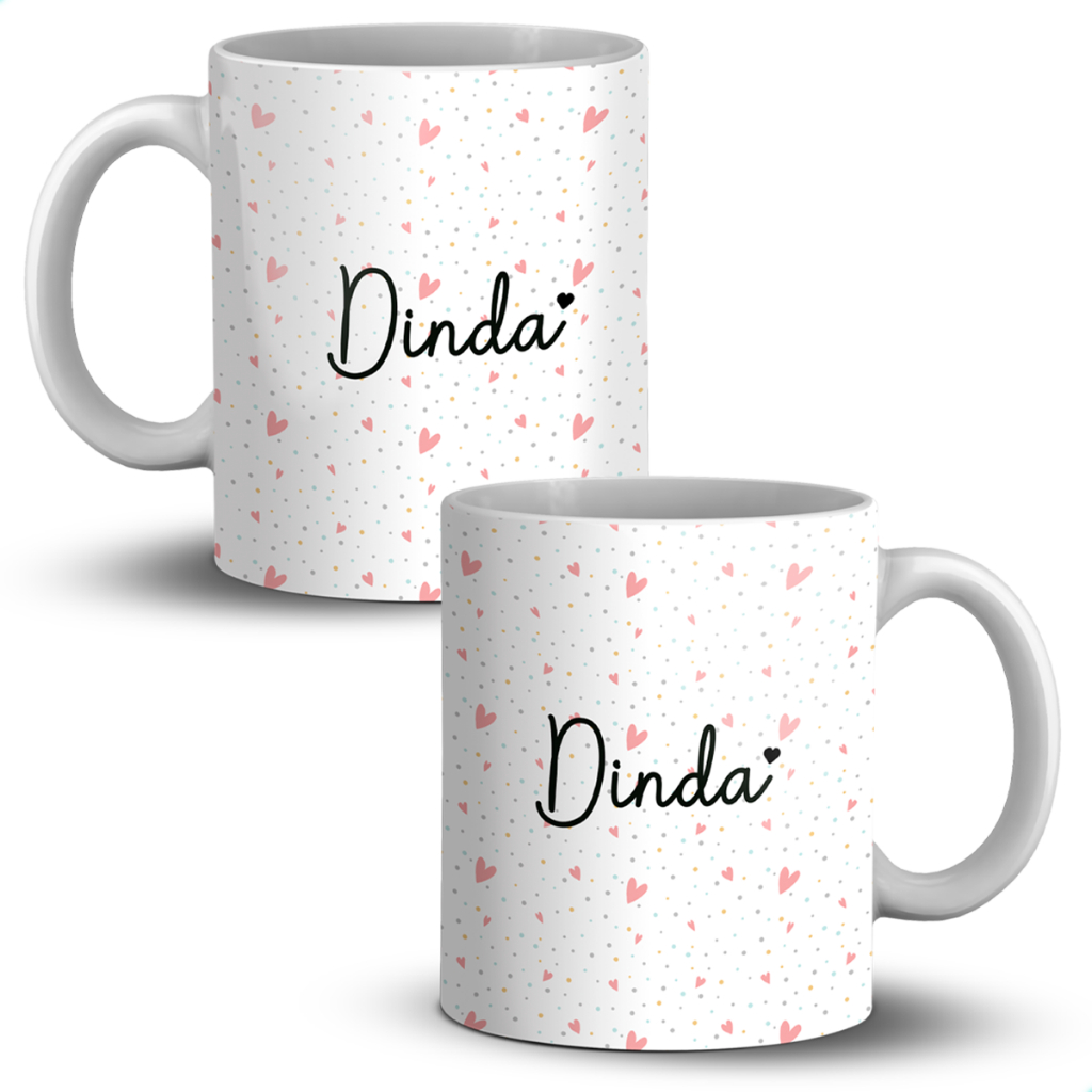 1 Caneca De 310ml De Porcelana Decorada Dinda Ou Dindo Batizado em Oferta na Shopee