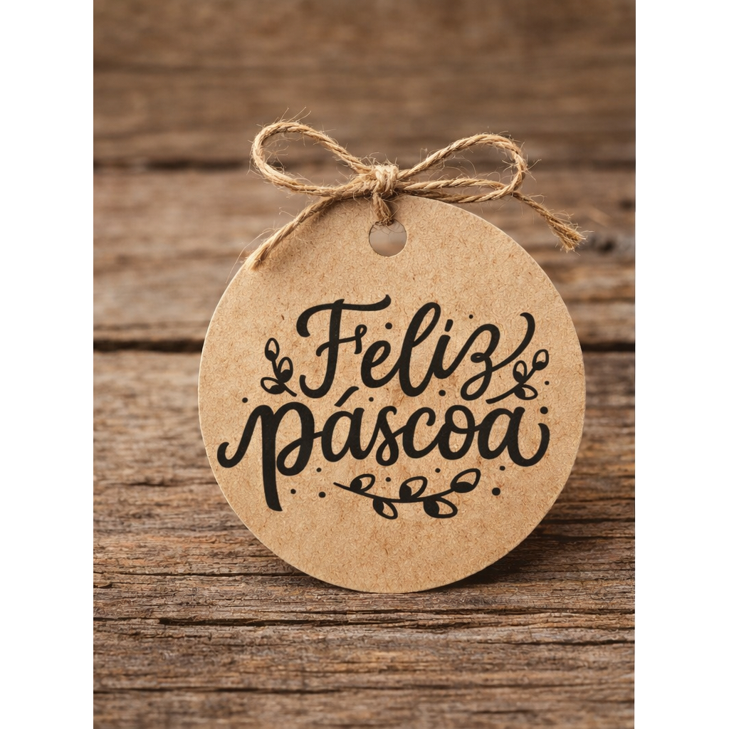 100 Tags Kraft  Para Ovos Feliz Páscoa 4cm Redonda Para Embalagem – Papel 200g Com Furo em Oferta na Shopee