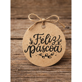 100 Tags Kraft  Para Ovos Feliz Páscoa 4cm Redonda Para Embalagem – Papel 200g Com Furo em Oferta na Shopee