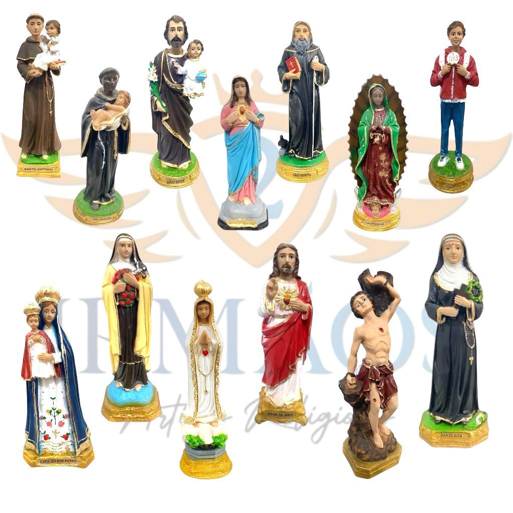 Imagem católica de gesso premium 20 cm - Vários Santos