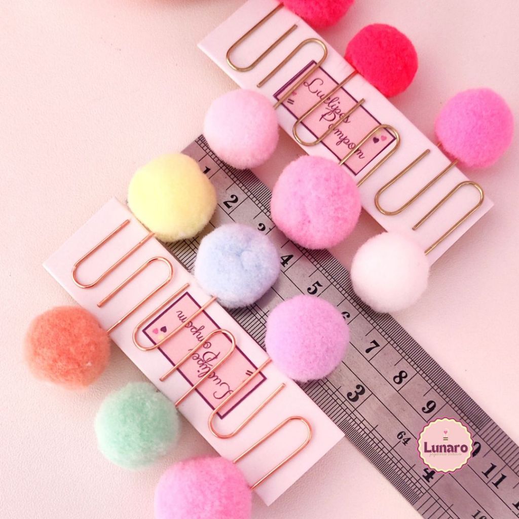 Kit Clipes De Metal Clipe Pompom Caixinha Caixa De Presente Enfeite Fofo Tons Pastel Escolha
