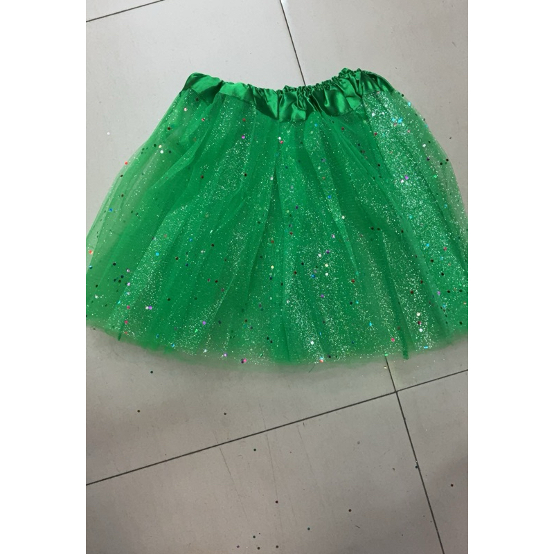 saia de tule infantil com gliter 30cm