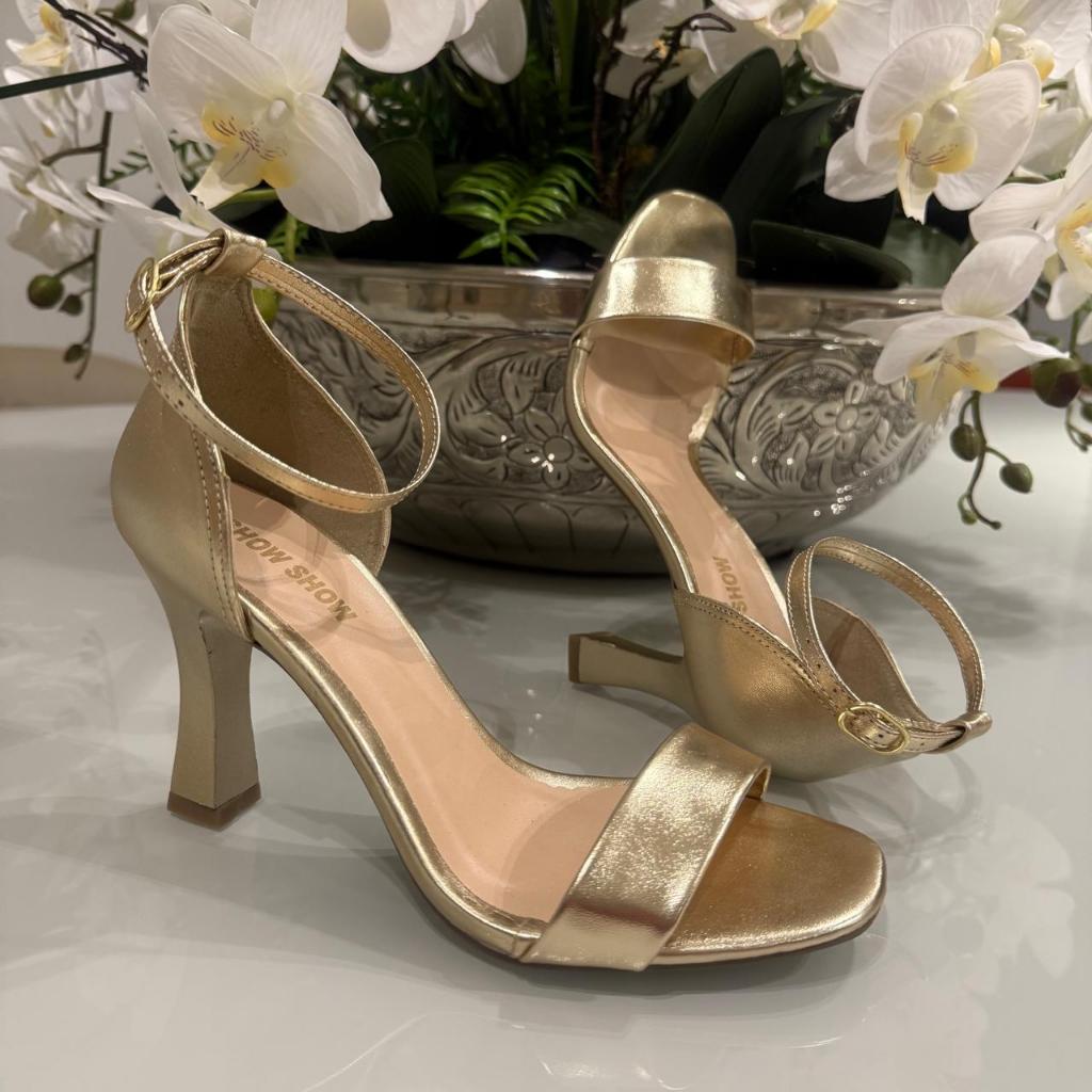 Sandália Feminina Salto Médio Taça Fino Festa CASUAL em Oferta na Shopee