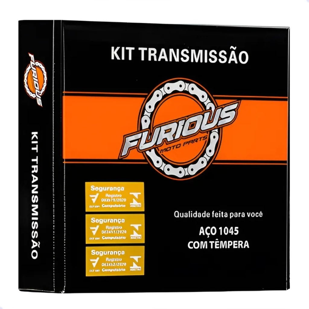 Kit Relação Transmissão Completo Titan 160 / Fan 160 / Start 160 2016 Até 2024