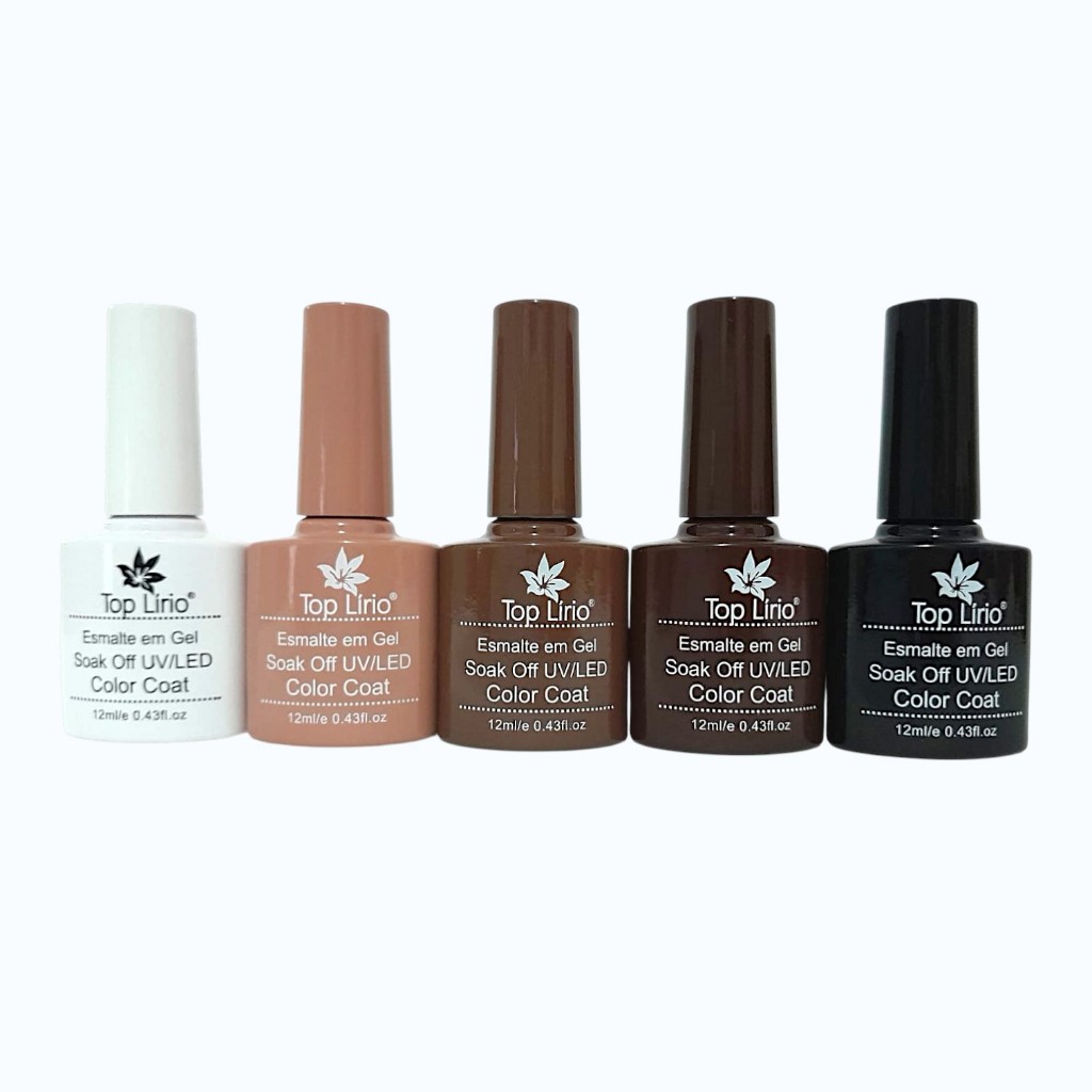 Kit Esmalte de Unhas em Gel tons nude Lirió /XD/k&s LED UV  COLEÇÕES soak-off  10ml kit Manicure