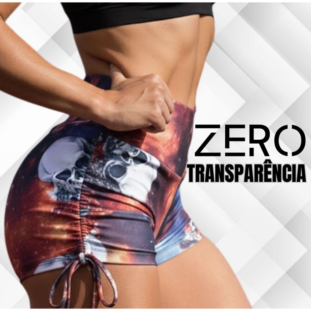 Kit 2 Shorts Cordinha Academia Fitnes Estampado no Suplex sem Transparência em Oferta na Shopee