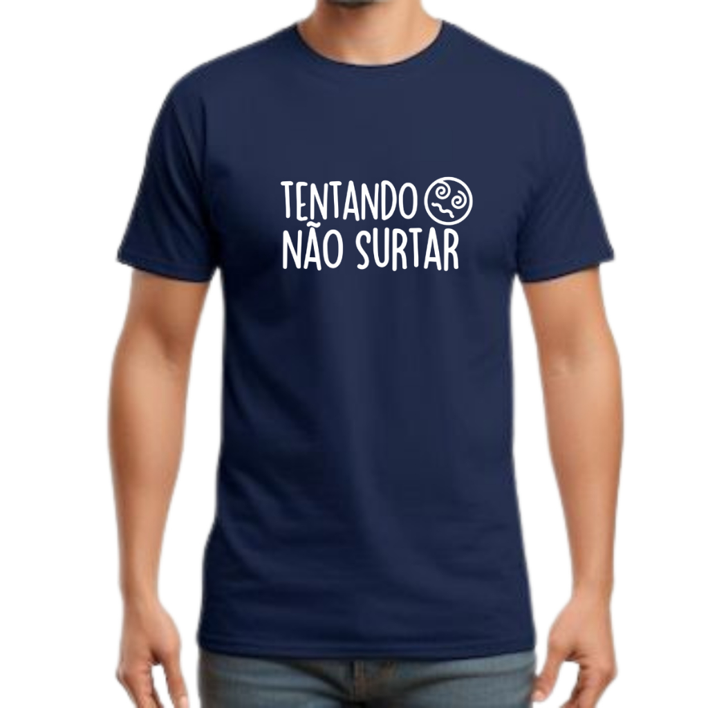 Camiseta EstampadaTentando Não Surtar Unissex Algodão Confortável Estilo Casual Divertido Moderno · foto 2
