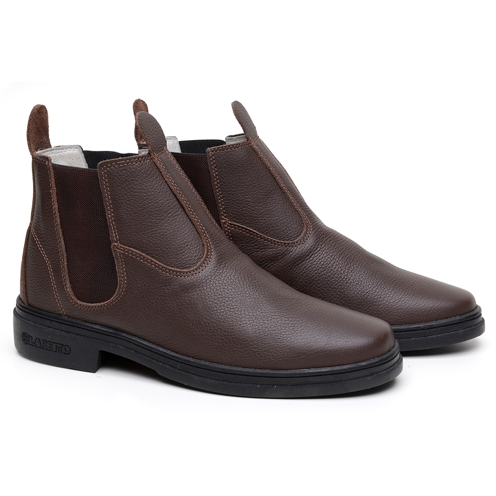 Bota Botina Rodeio Vaqueiro Montaria Vaquejada Confortavel Couro Floater
