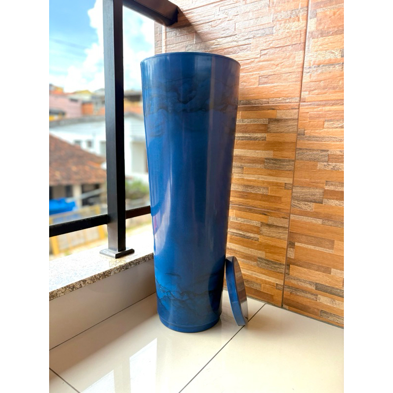 Vaso Grande para planta Decorativo Ibiza Marmorizado Luxo Moderno