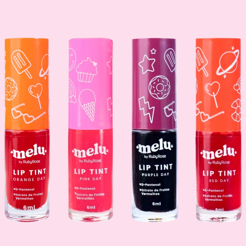 Lip Tint Labial Purple Day Melu Acabamento Mate Ruby Rose 6ml