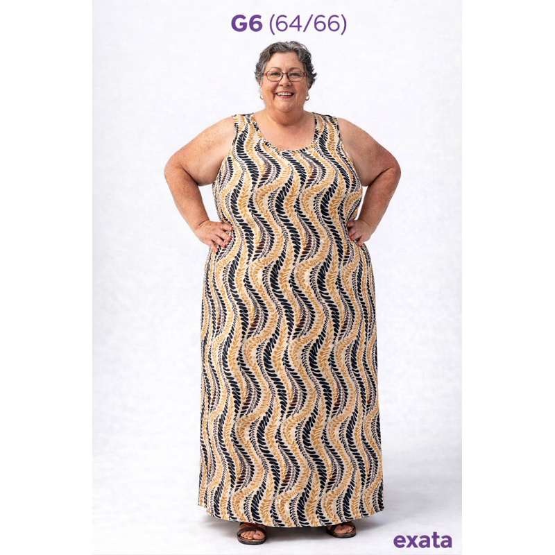 Vestido Longo Plus Size Estampado em Malha Fria – Confortável em Oferta na Shopee