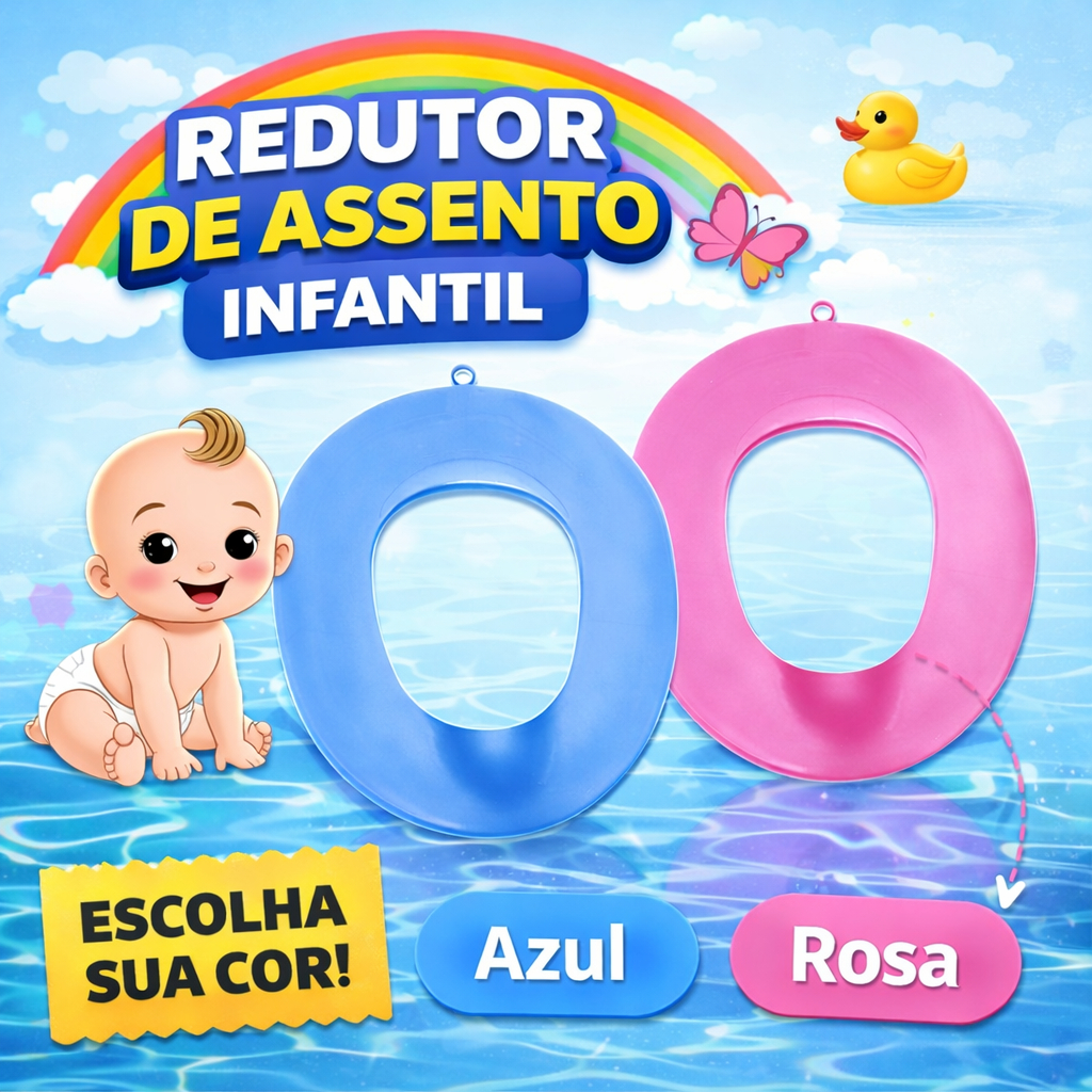 Assento Redultor Infantil Para Vaso Sanitario Desfraude de Criança 2 anos Menino e Menina