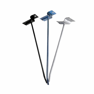 Kits De 10 Ganchos Expositores Branco Zincado e Preto Para Paineis Canaletados Lojas - Todos Os Tamanhos em Oferta na Shopee