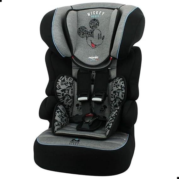 Cadeira Para Automóve Team Tex  Mickey Preta com Cinza, 9 a 36 Kg