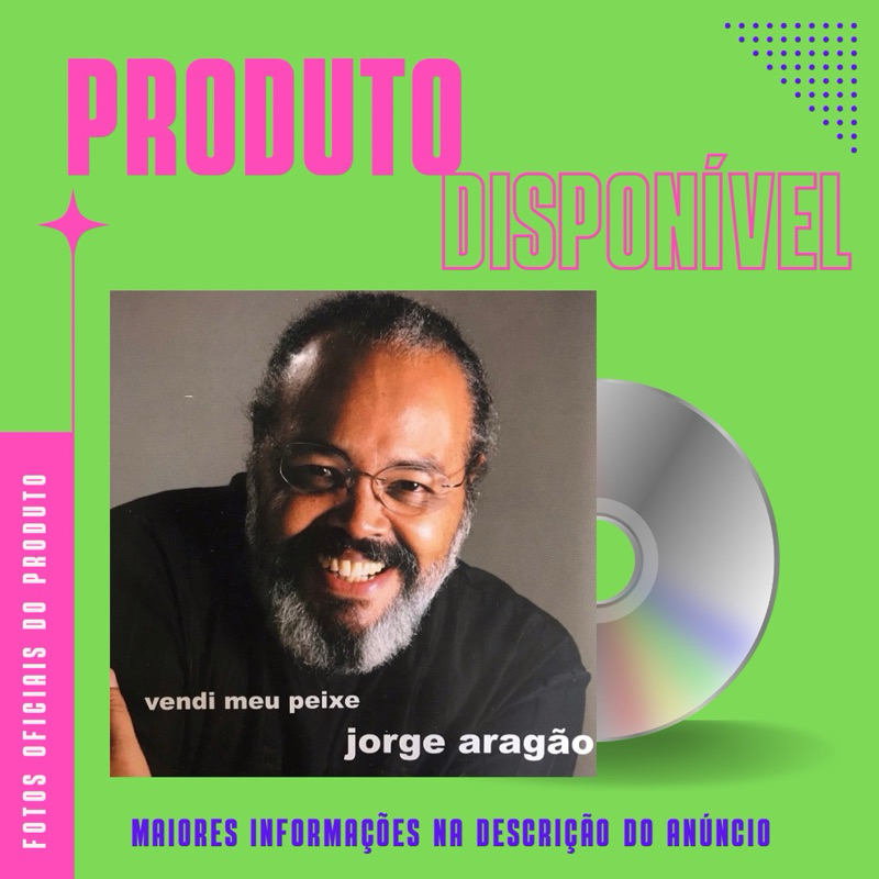 CD SINGLE RARO JORGE ARAGÃO- VENDI MEU PEIXE