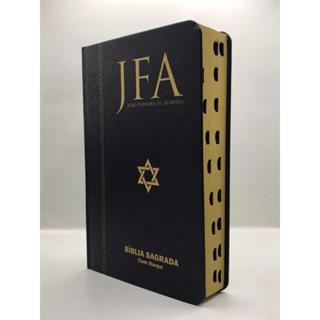 Bíblia Sagrada Tamanho Grande Com Harpa Palavras de Jesus em vermelho JFA Preta em Oferta na Shopee