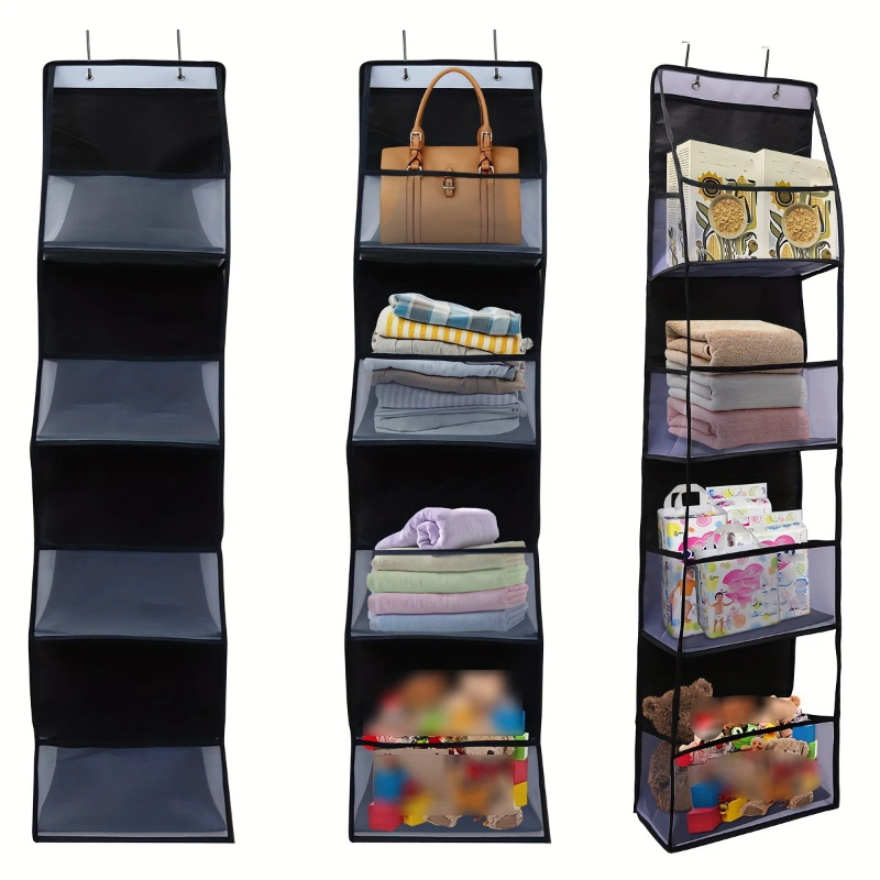 Organizador 4 / 6 Andares Multiuso Suporte Bolsas Cosméticos Pendurado Porta Tecido Multifuncional