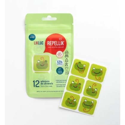 Cartela Com 12 Adesivos Repelente Likluc Repellik Repelente em adesivo infantil em Oferta na Shopee