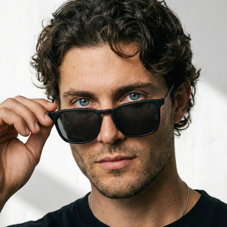 Óculos de Sol Clássico Mais Vendido Quadrado Preto Fosco Básico uv400 Masculino Feminino em Oferta na Shopee